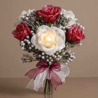 Glowing Beaded Rose Bouquet (Interior Nightlight)