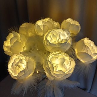 Bouquet Nightlight "Cloud of Dream" (9 Glowing Peonies)